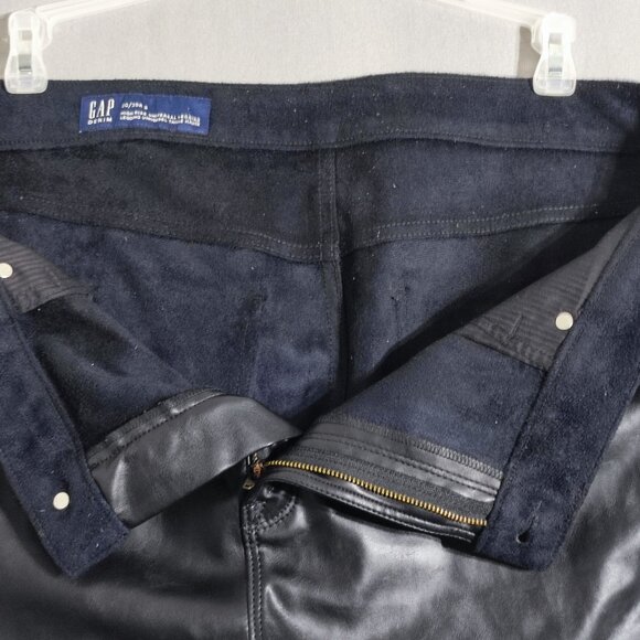 GAP Denim vegan leather high-rise universal legging women's size 20/35R black - Picture 8 of 13